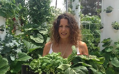 Spinazie op een Tower Garden